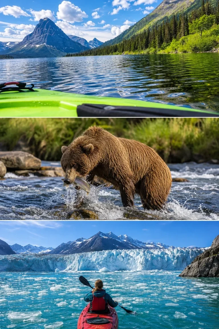 Kayak Past Glaciers, Bears, and Alpine Lakes